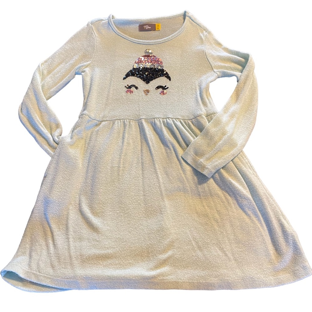 Girls Long Sleeve Penguin Dress